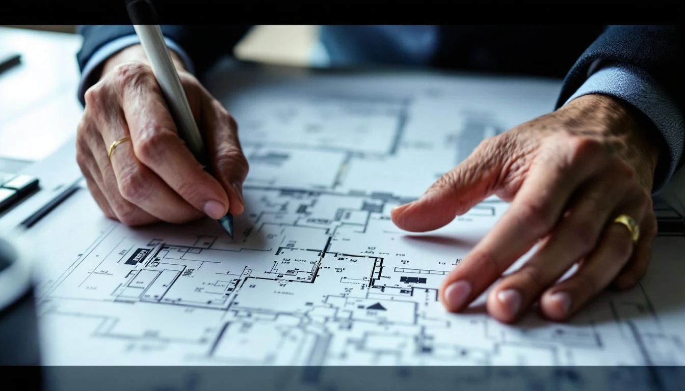 Person reviewing NSW survey plan document